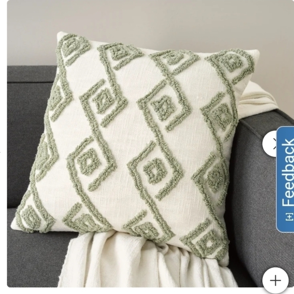 Mina Victory Cotton 20” x 20” Decor Pillow Cover , 2-pack